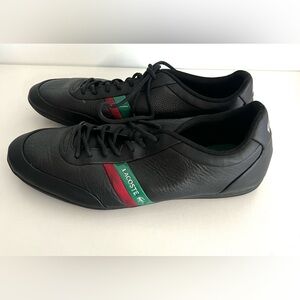 Lacoste Men's Black Lace Up Low Top Sport Sneaker Shoes Size 11